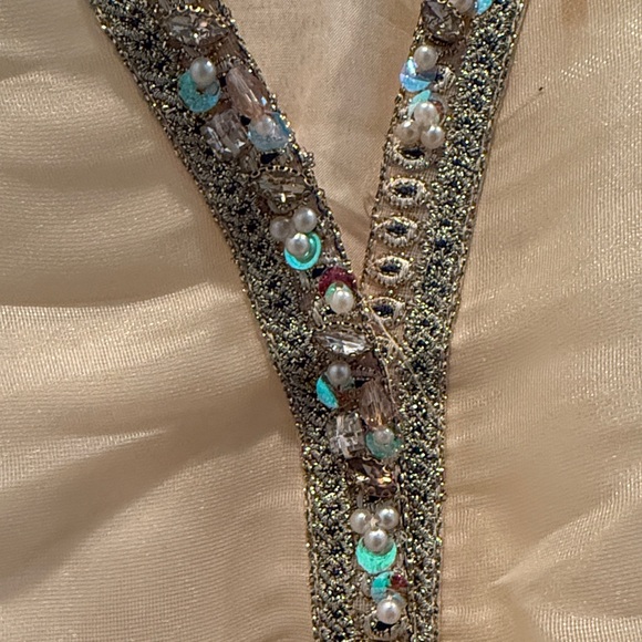 Elegant Yellow Cream Embellished Kurta - Picture 3 of 6